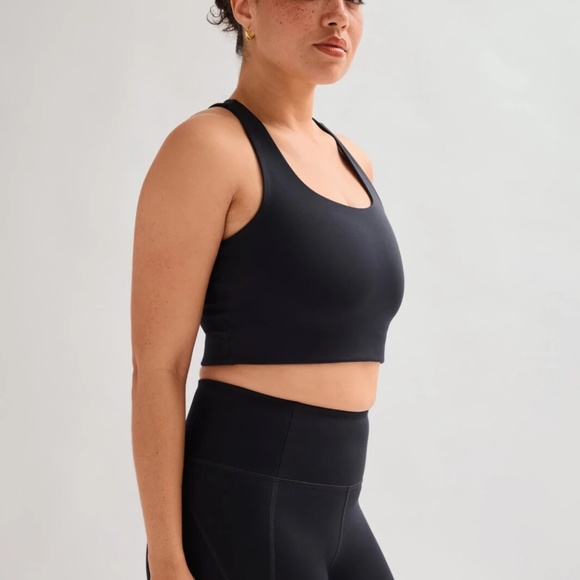Girlfriend Collective Paloma Racerback Bra in Black, Size Small - Picture 3 of 8